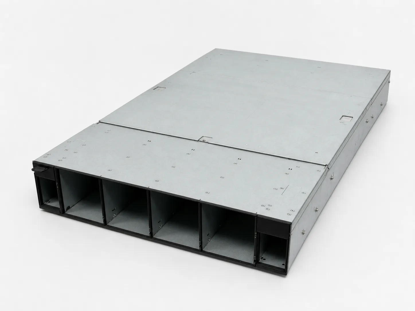 Closed front GPU server metal housing and AI accelerator chassis