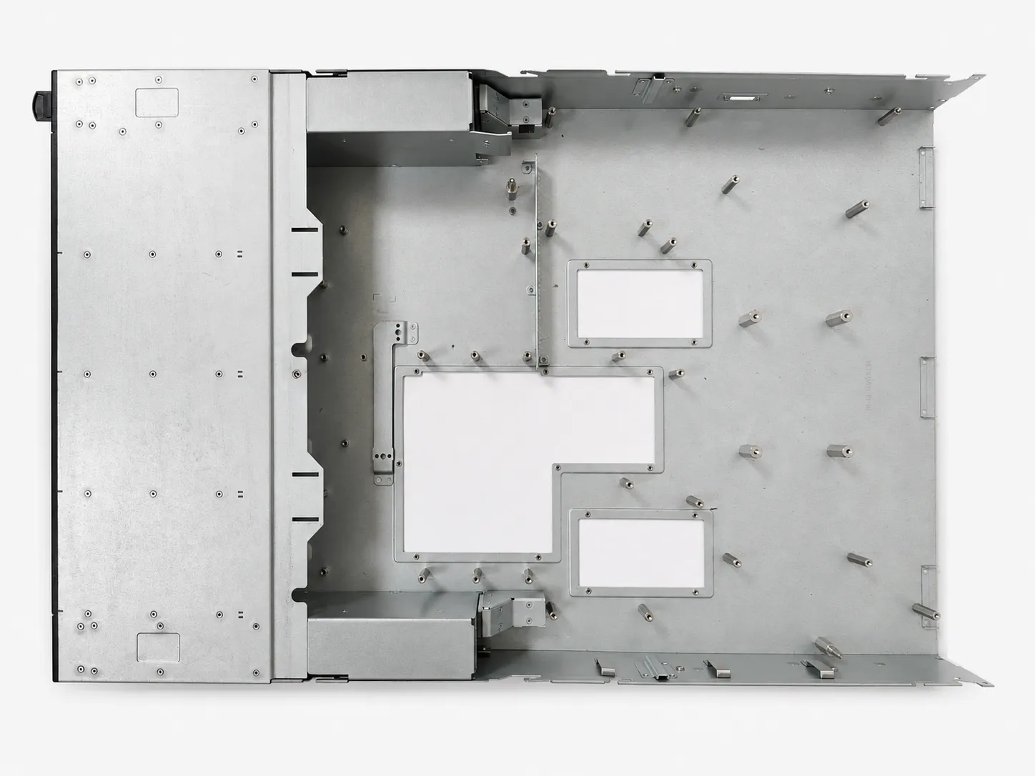 GPU NPU TPU FPGA cluster metal enclosure internal cutout layout