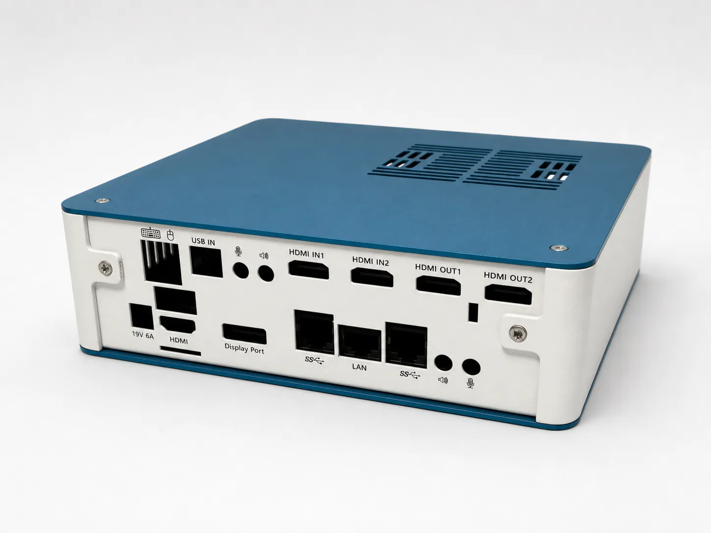Mini PC metal enclosure with rear I/O panel