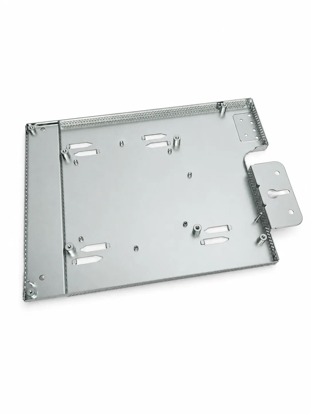 Laptop LCD metal bracket interior with mounting posts