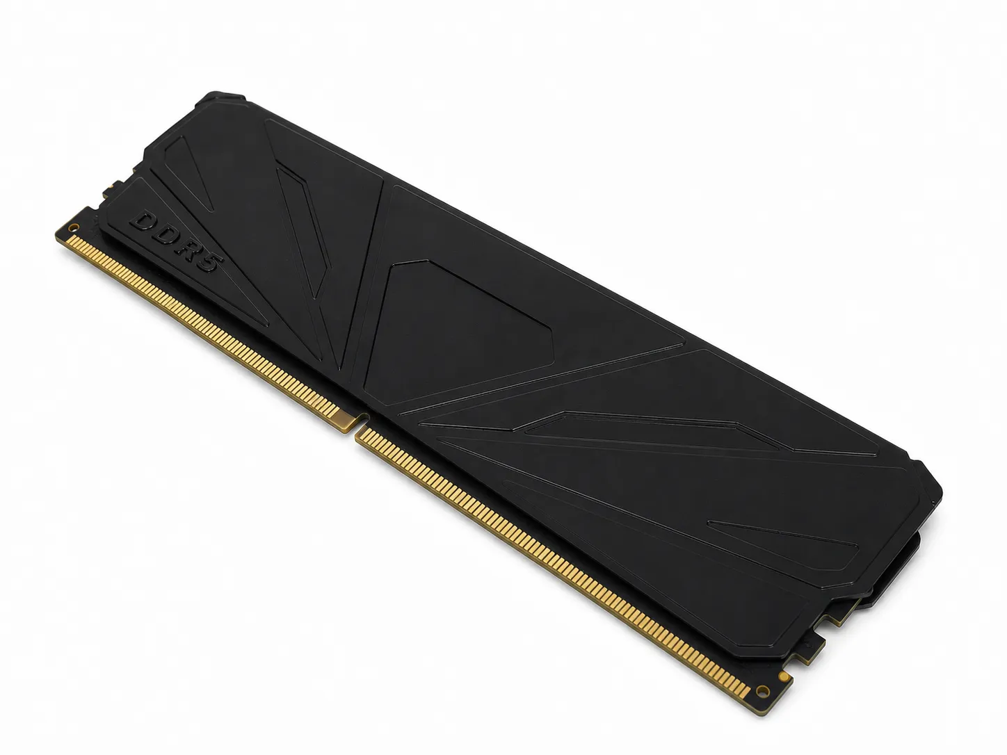 Black stamped aluminum RAM heat spreader